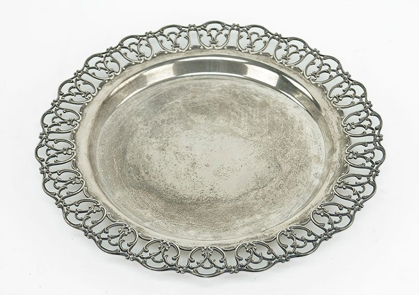 An American Filigree Sterling Silver Tray. (1 of 1)