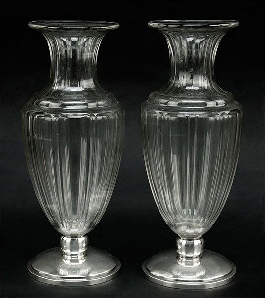 A Pair of French Crystal Vases. (1 of 1)