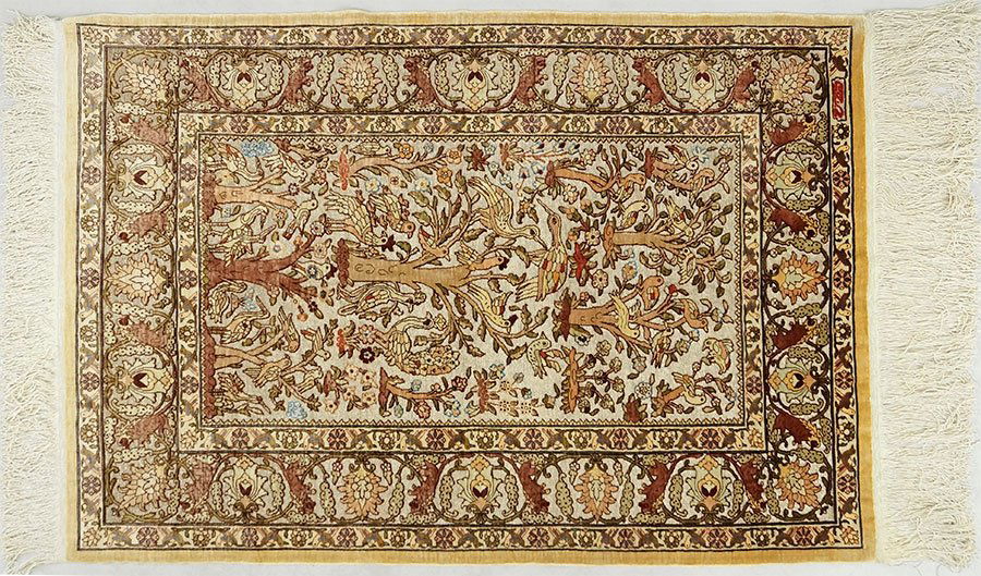 A Turkish Silk Tapestry. (1 of 3)