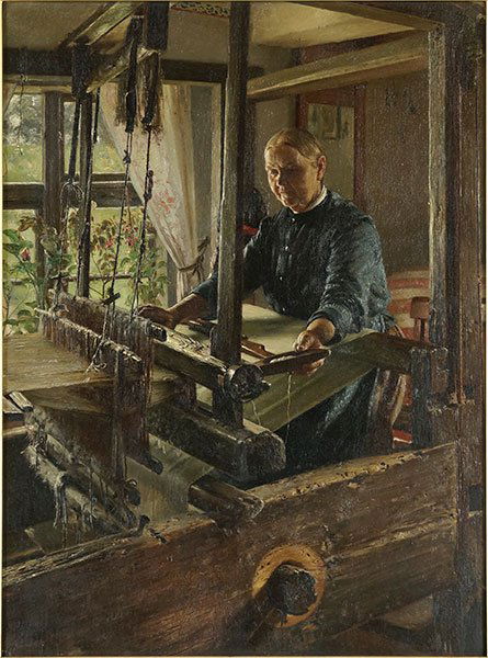 Ernst Henseler (German, 1852-1940) The Weaver at Her (1 of 1)