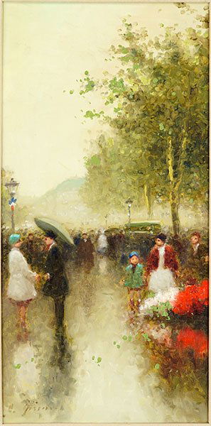 Andre Gisson (French, 1921-2003) The Meeting. (1 of 2)