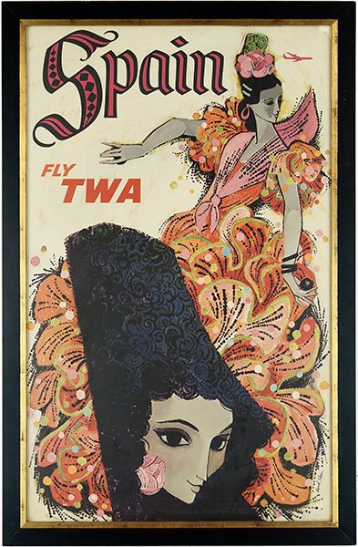 David Klein for TWA, Spanish Travel Poster. (1 of 1)