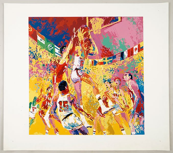 Leroy Neiman (American, 1921-2012) Olympic Basketball. (1 of 1)