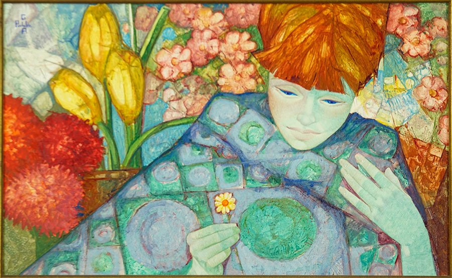 Gabriel Portoles (Spanish, B. 1930) Young Girl with (1 of 1)