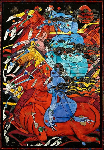 Adrian Wong Shue (B. 1952) Blue Nudes. (1 of 1)