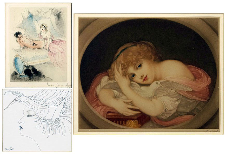 Louis Icart (1888-1950) Lovers. (1 of 4)