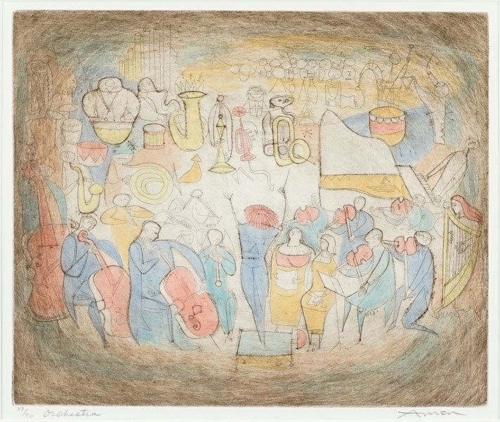 Irving Amen (American, 1918-2011) Orchestra. (1 of 1)