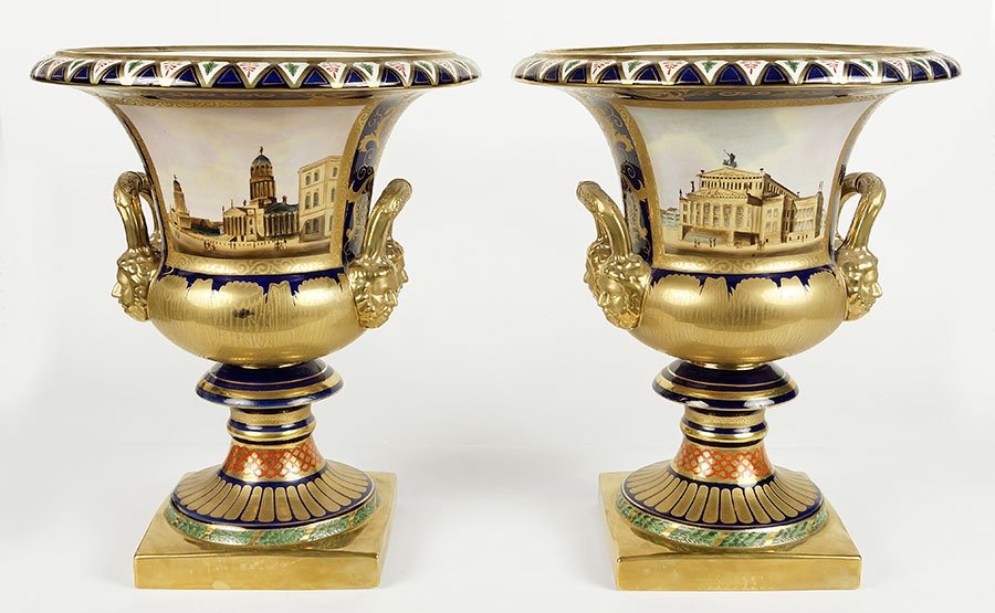 A Pair of French Porcelain Urns. (1 of 1)