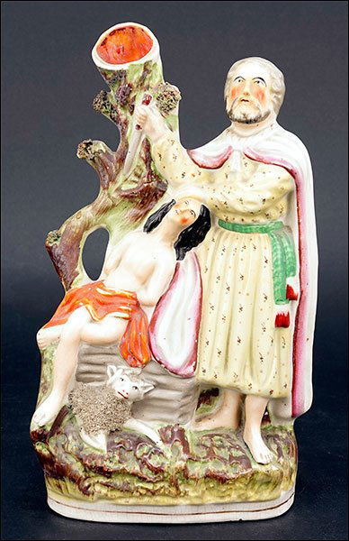 A Staffordshire Figural Spill Vase. (1 of 1)