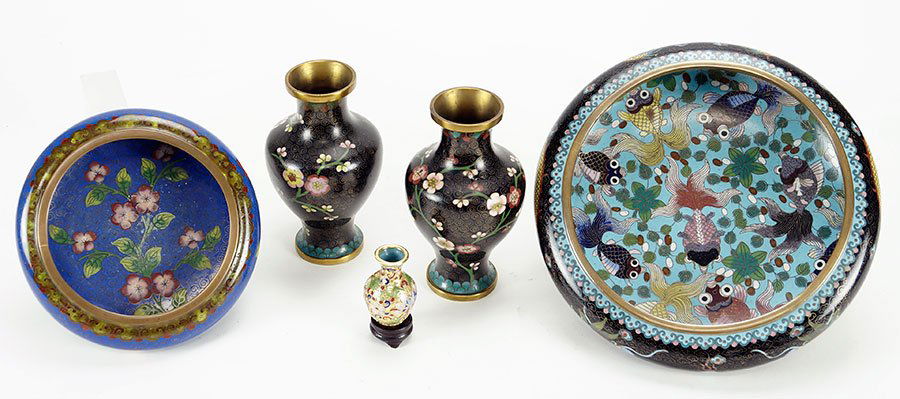 A Collection of Cloisonne Decorative Items. (1 of 1)