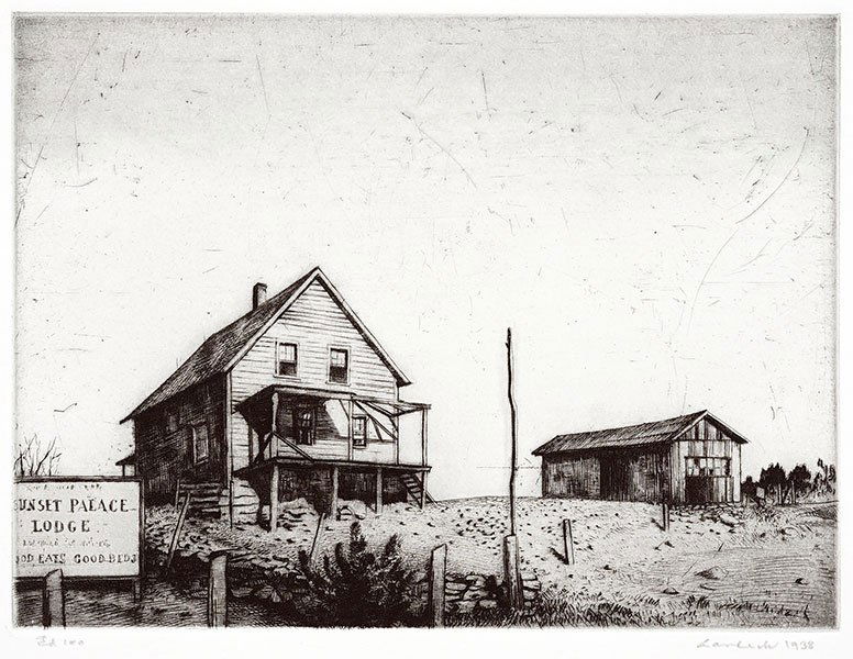 Armin Landeck (American, 1905-1984) Sunset Palace (1 of 1)