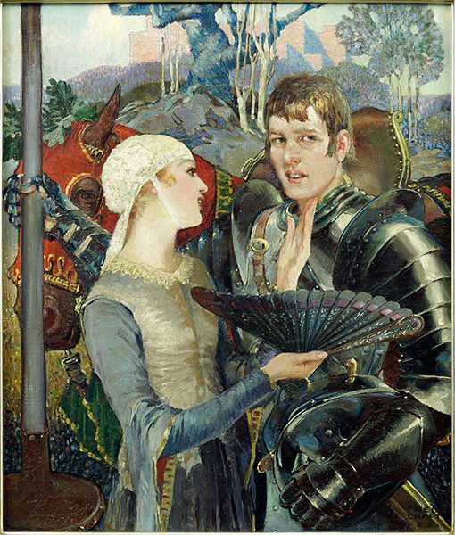 Fred Craft (American, 1883-1935)  Sir Lancelot and Gui. (1 of 2)