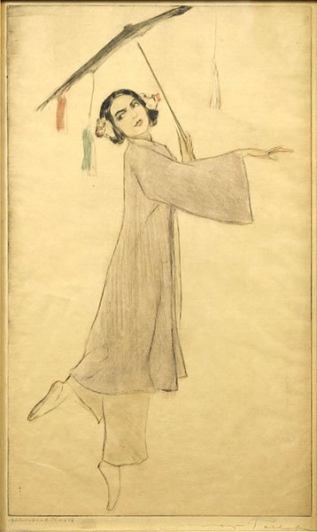 Max Pollak (Austrian, 1886-1970) Chinese Dancer. (1 of 1)