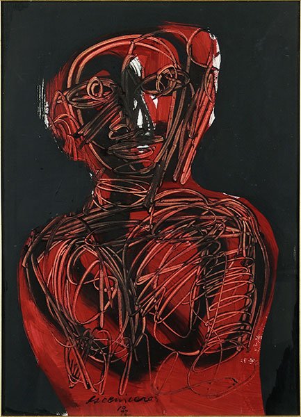 Guillermo Ceniceros (Mexican, B. 1939) Figure in Red. (1 of 1)