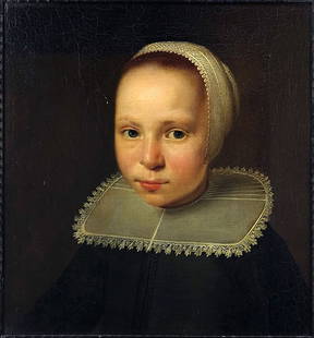 Attributed to Aelbert Cuyp (Dutch, 1620-1691) Portrait: Attributed to Aelbert Cuyp (Dutch, 1620-1691) Portrait of a Young Girl. Oil on panel, unsigned. Chicago appraiser Ross Edman wrote in 1981, of the partial paper label en verso, previous owners include