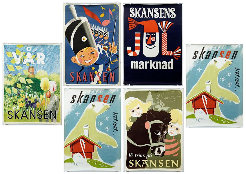 A Collection of Six Swedish Travel Posters. (1 of 6)