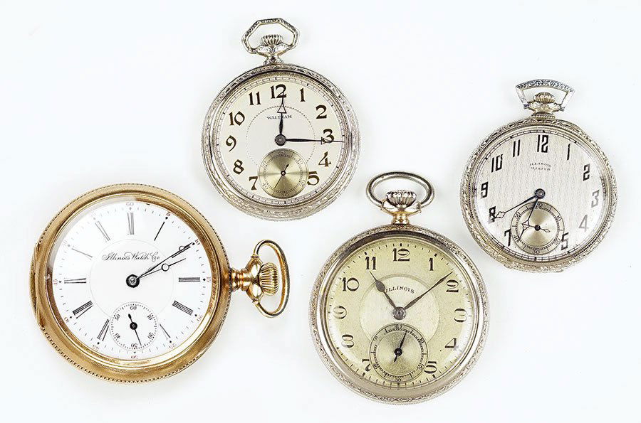 Three Illinois Watch Co Pocket Watches. (1 of 1)