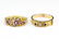 A Victorian Garnet, Pearl, And 10 Karat Yellow Gold