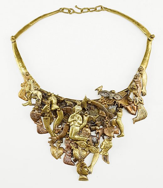 A Pal Kepenyes Mixed Metal 'Milagros' Necklace.: A Pal Kepenyes Mixed Metal 'Milagros' Necklace. Unsigned Length: 16.5"