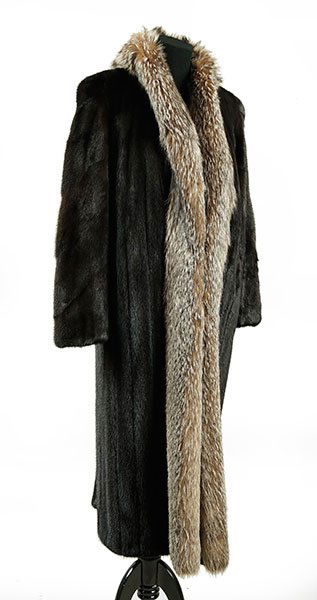 A Black Ranch Mink Coat. (1 of 1)