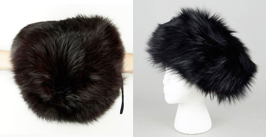 A Black Fox Fur Muff. (1 of 1)