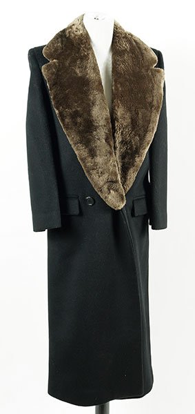 A Perry Ellis Black Wool Double Breasted Full Length (1 of 1)