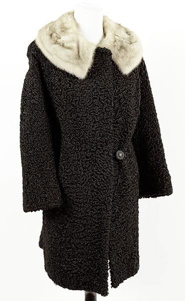 A Black Persian Lamb 3/4 Length Coat. (1 of 1)