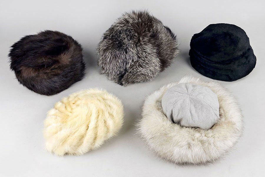 A Collection Of Five Fur Hats. (1 of 1)