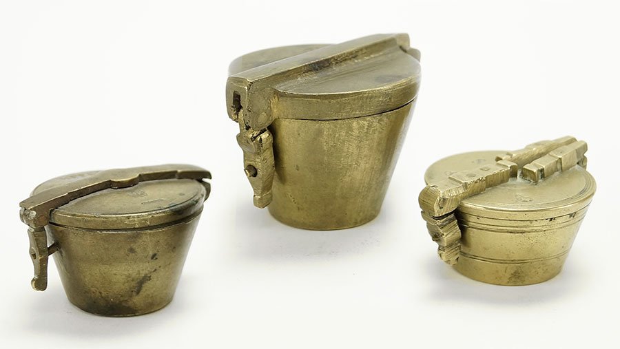 A Collection Of 19th Century Nesting Cup Weights. (1 of 2)