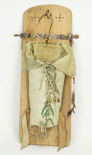 An Eastern Sioux Native American Cradleboard. (1 of 1)
