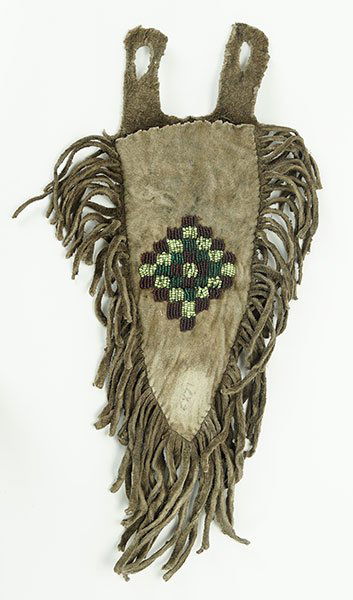 An Ochangra Buffalo Hide Beaded Sheath. (1 of 1)