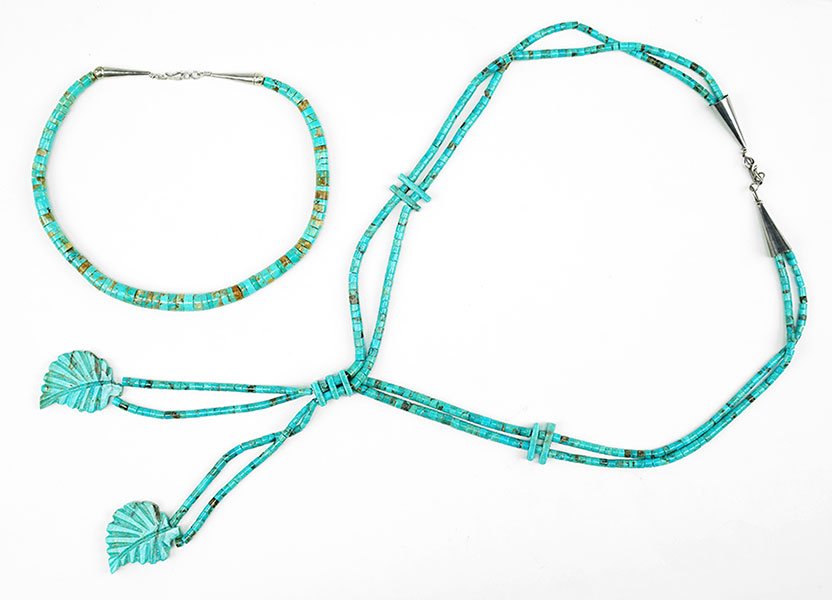 A Navajo And Silver Necklace. (1 of 1)