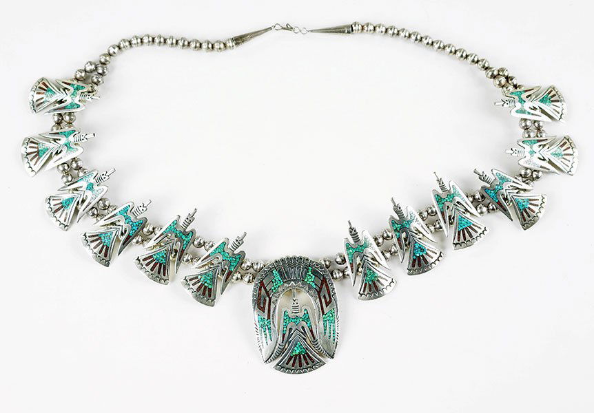 A Native American Turquoise, Coral, And Sterling Silver (1 of 1)