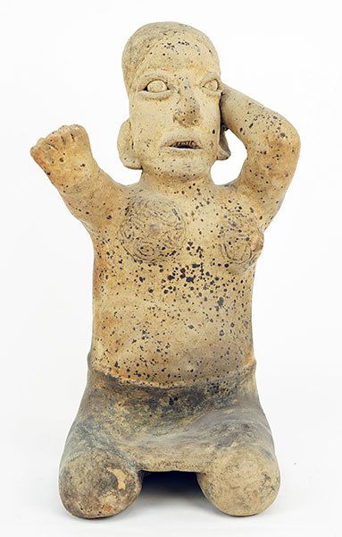 A Pre-Colombian Style Kneeling Figure. (1 of 1)