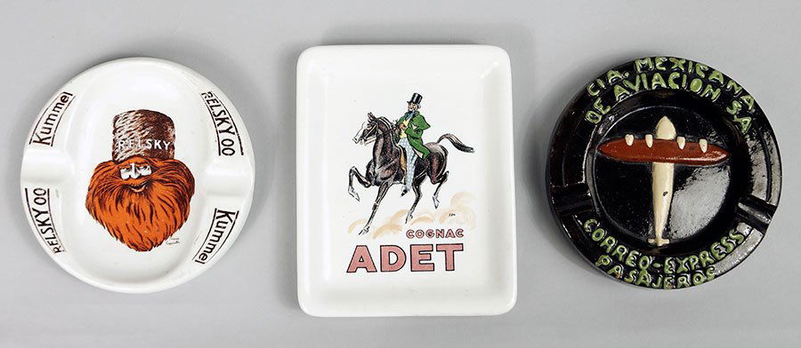 A Collection of Advertising Ashtrays. (1 of 1)