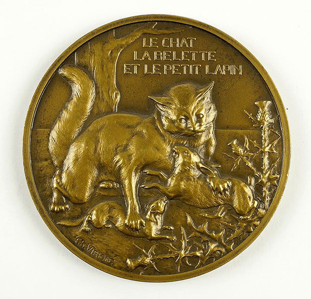 Charles Louis Eugene Virion (French, 1865-1946) Le Chat (1 of 2)