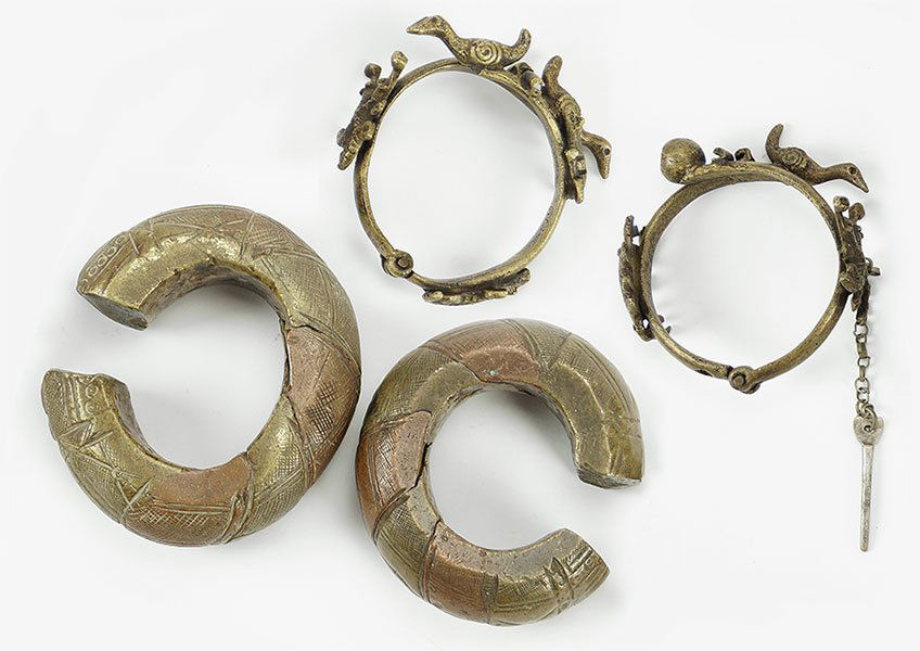 Two Nigerian Two-Tone Metal Currency Bracelets. (1 of 2)