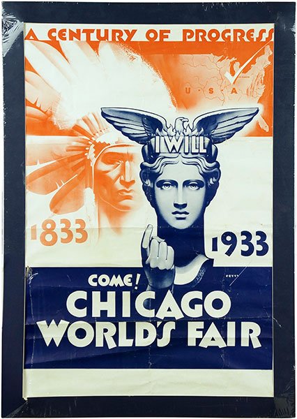 A 1933 Century Of Progress Poster. (1 of 1)