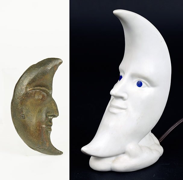 A Quarter Moon Cast Iron Ashtray. (1 of 1)