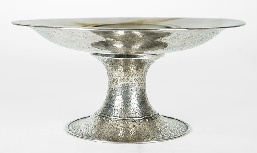 A Japanese Silver Meiji Era Compote. (1 of 2)