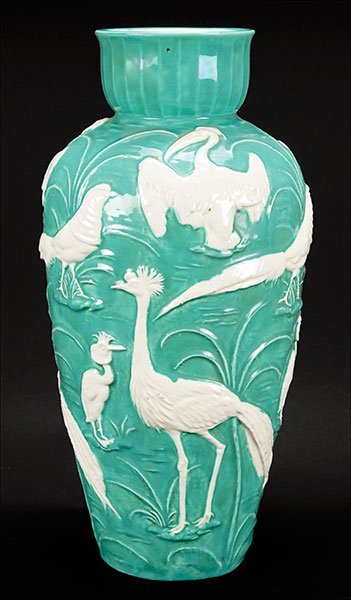 An Austrian Glazed Ceramic Vase. (1 of 2)
