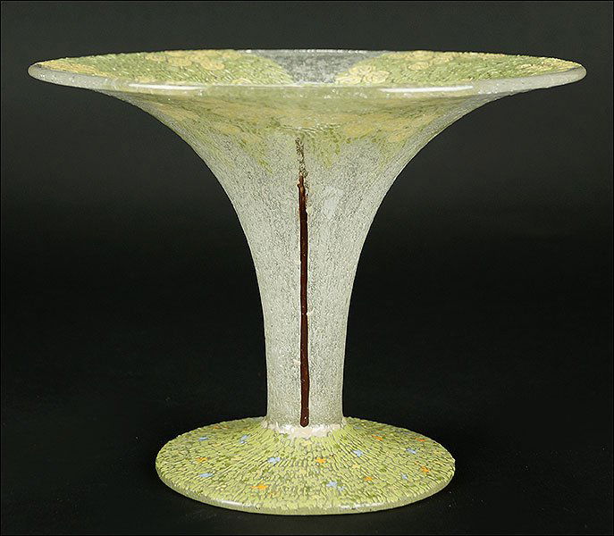 A Marie Waltl Schaum Glass Compote. (1 of 2)