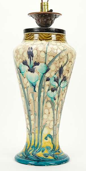 An English Glazed Ceramic Table Lamp. (1 of 2)