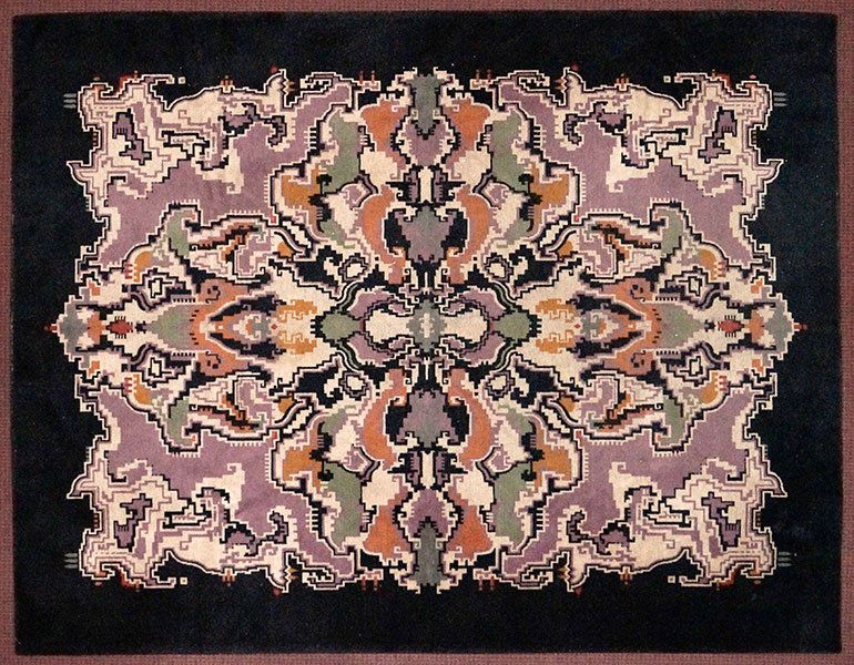 A Tuchinski Style Carpet.: A Tuchinski Style Carpet. Holland, 1920's. In the manner of Jaap Gidding or R.N. Van Dael 6' x 4'9"