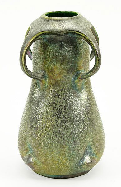 An Austrian Heliosine Ware Vase. (1 of 2)