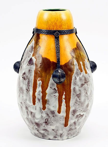 Louis-Aguste Dage (French, Early 20th Century A Vase. (1 of 3)