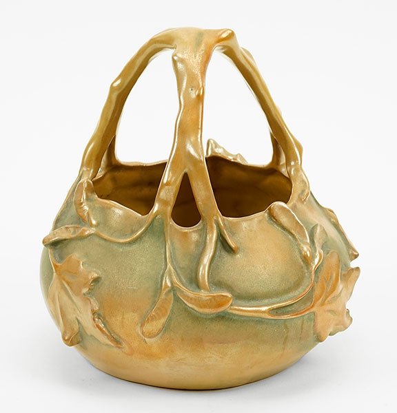 A Bernard Bloch Glazed Ceramic Basket. (1 of 2)