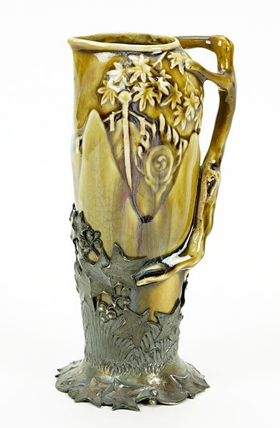 Carl Thieme (1816-1884) A Silver Mounted Vase. (1 of 2)