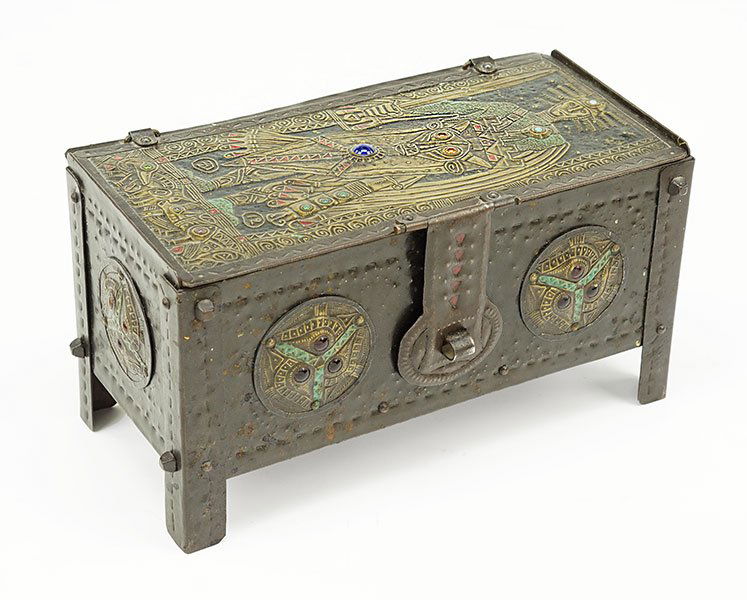 Alfred Daguet (French, 1875-1942) A Jeweled Casket. (1 of 7)