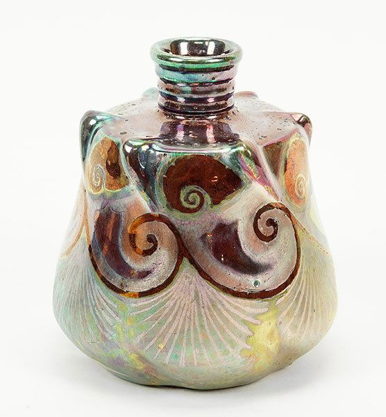 A French Glazed Ceramic Vase. (1 of 3)